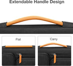 MOSISO 360 Protective Laptop Case 14 inch, 14 inch Laptop Sleeve Compatible with HP Lenovo Dell ASUS Acer, HP, Dell Latitude, Lenovo, Side Open Carrying Case with 4 Zipper Pockets&Handle, Black
