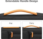 MOSISO 360 Protective Laptop Case 13.3 inch, 13-13.3 inch Laptop Sleeve Compatible with MacBook Air/Pro 13 / Pro 14,HP Dell Acer ASUS,Side Open Carrying Case with 4 Zipper Pockets&Handle, Black