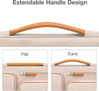 MOSISO 360 Protective Laptop Case 15 inch, 15 inch Laptop Sleeve Compatible with MacBook Air M4 M3 M2 2025 2024 2023, Dell XPS Plus, Side Open Carrying Case with 4 Zipper Pockets&Handle, Khaki