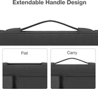 MOSISO 360 Protective Laptop Case 13 inch, Laptop Sleeve Compatible with MacBook Air 13 inch M4 M3 M2 M1 2025-2018 / Pro 13 M2 M1 2025-2016, Side Open Bag with 2 Raised&1 Flapover Pockets, Black