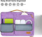 MOSISO 360 Protective Laptop Case 13.3 inch, 13-13.3 inch Laptop Sleeve Compatible with MacBook Air/Pro 13 / Pro 14,HP Dell Acer ASUS,Side Open Carrying Case with 4 Zipper Pockets&Handle, Lilac