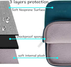 MOSISO Laptop Case 12.3 inch, 11.6-12.3 inch Laptop Sleeve Bag Compatible with MacBook Air 11.6, Acer HP Dell Lenovo Samsung ASUS, Surface Pro, Neoprene Computer Sleeve Bag with Small Case, Deep Teal