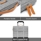 MOSISO 360 Protective Laptop Case 17.3 inch, 17-17.3 inch Laptop Sleeve Compatible with Dell, HP, Lenovo, Asus, Acer, Alienware, Side Open Carrying Case with 4 Zipper Pockets&Handle, Gray