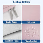 MOSISO Laptop Case 16 inch, 15-15.6 inch Laptop Sleeve Bag Compatible with MacBook Pro 16 inch, HP, Acer, Dell, Lenovo, ASUS Notebook, Neoprene Computer Sleeve Bag with Small Case, Baby Pink