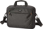 Amazon Basics Laptop Tablet Carrying Case with Shoulder Strap and Grab Handles, 14-inch, Black, Compartments for Storage