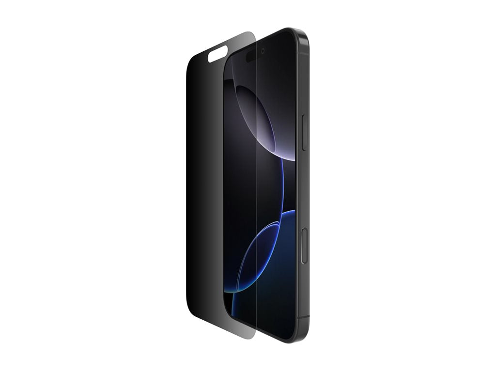Belkin ScreenForce InvisiGlass - Screen protector for cellular phone - treated - glass - with privacy filter - 4-way - for Apple OVA170FQ
