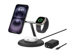 Belkin - Wireless charging stand - magnetic with Qi2 + AC power adapter - 15 Watt - Fast Charge - black WIZ023TTBK