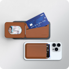 Vegan-Leather Magnetic Wallet Stand