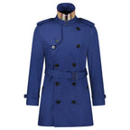 Burberry 'Brockham' Double Breasted Belted Trench Jacket Navy