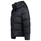 Burberry 'Halsby' Hooded Check Down Jacket Black